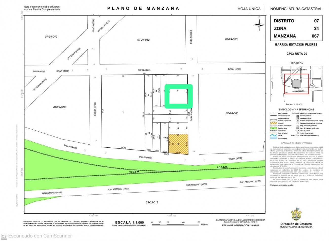 ESTACION FLORES: A METROS CIRCUNVALACION VENDO 2 LOTES DE 250 M2 C/U (INDIVIDUALMENTE O EL PAR)