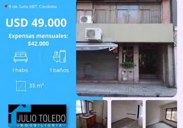 CENTRO: VENDO DEPTO DE 1 DORMITORIO (INTERNO), ENTRE CAÑADA Y FRAGUEIRO (FRENTE SUPER BUENOS DIAS) CON RENTA