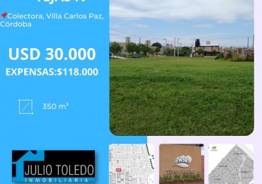 TEJAS IV: VENDO LOTE DE 350 M2 EN ETAPA 2 CON IMPONENTE VISTA A LAS SIERRAS